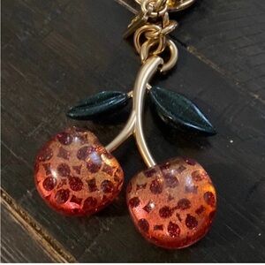 Coach Charming Cherry Pendant with Gold Accents (no box) good condition!